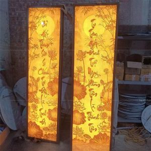 Tranh trúc chỉ đôi 41x127 câu đối BTĐ774