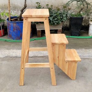 Ghế thắp hương 3 bậc 1m00 gỗ cao su BTĐ778