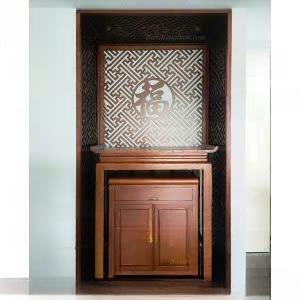 Bàn thờ chung cư 1m07 gỗ sồi nga BTĐ803