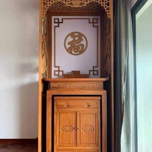 Bàn thờ chung cư 89p gỗ sồi nga BTĐ795