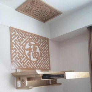 Bàn thờ treo 1m07 ngăn kéo gỗ sồi nga BTĐ793