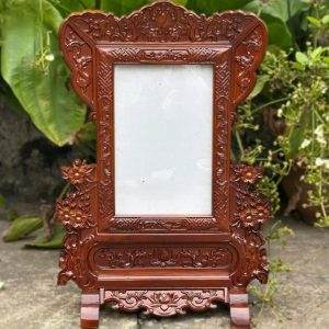 Khung ảnh hoa lá tây gỗ hương BTĐ827